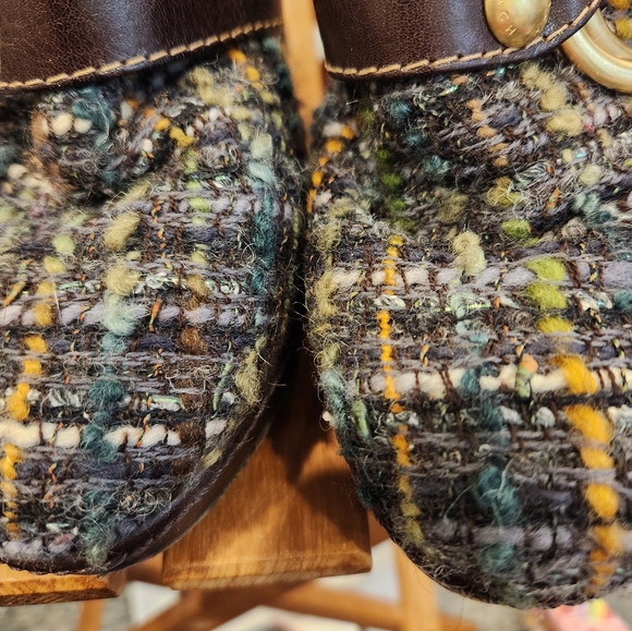 COACH RARE Bohemian woven Boucle clogs - Picture 3 of 8